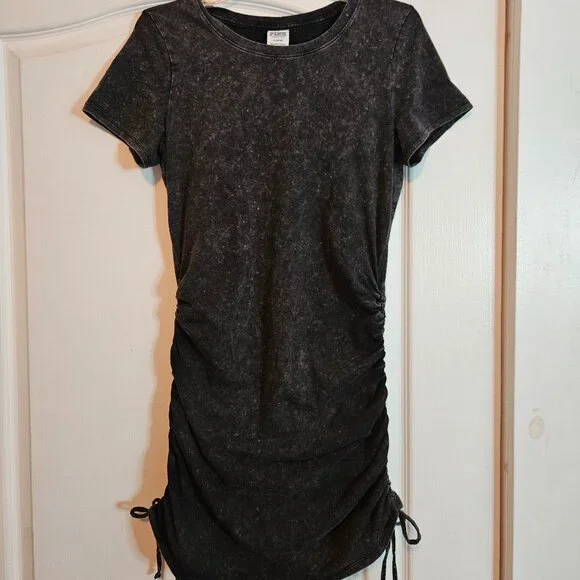 PINK BY VICTORIA’S SECRET SEXY STONE WASHED DRESS Side Cinched Tie Dress Medium - Picture 2 of 7